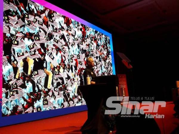 Muhyiddin ketika berucap pada program Sambutan Hari Belia Negara Tahun 2020 di Pusat Konvensyen Antarabangsa Persada Johor, Johor Bahru hari ini.