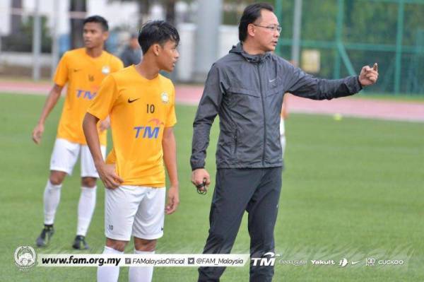 Kim Swee pernah membimbing Luqman Hakim ketika berada dalam skuad B-23 negara sebelum ini. -Foto FAM