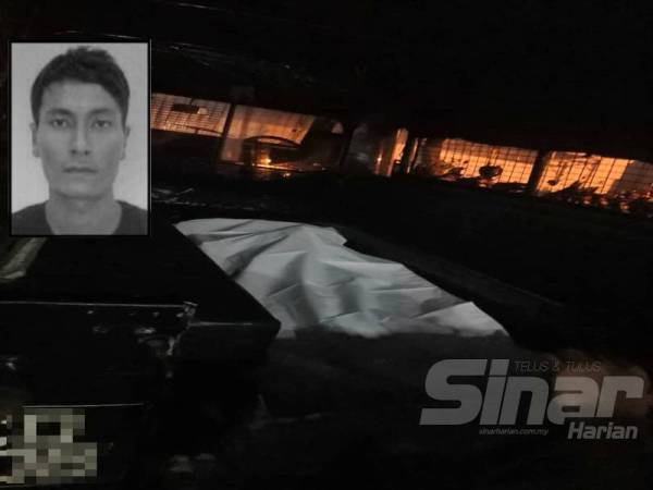 Mangsa maut cedera di kepala akibat terhantuk ketika menangkap ikan di kawasan Perairan Pulau Bunting awal pagi tadi.Gambar kecil: Mohd Radzi Che Omar.