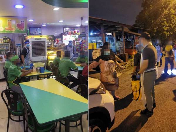 Segelintir PATI yang bekerja di kedai makan bertindak cuba melarikan diri, namun cubaan itu tidak berjaya dan telah ditahan.