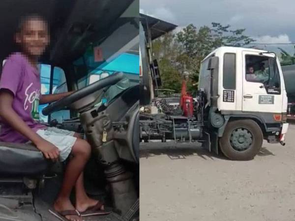 Video kanak-kanak yang membawa lori dipercayai berlaku di Rantau, Negeri Sembilan.