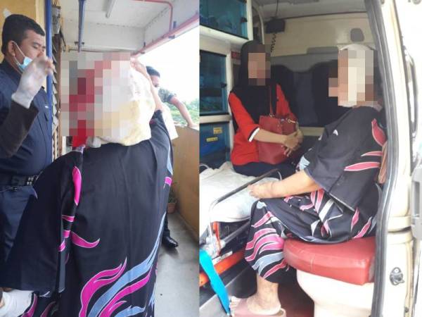 Mangsa yang mengalami kecederaan di kepala dan lengan dibawa ke Hospital Seberang Jaya untuk rawatan.