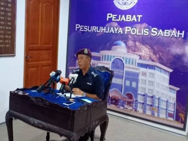 Hazani ketika bercakap kepada pemberita pada sidang akhbar di IPK Sabah hari ini.