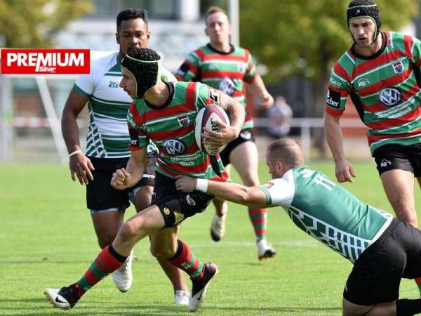 Aksi Bonzer semasa perlawanan persahabatan TV Pforzheim menentang Heusenstamm baru- baru ini. Noor Alif (gambar kecil).