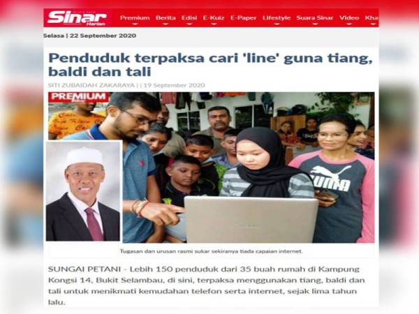 Laporan Sinar Harian sebelum ini. Gambar Kecil:Wan Romani Wan Salim
