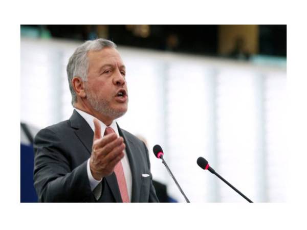 Raja Jordan, Raja Abdullah II berkata, penyelesaian dua negara adalah satu-satunya cara untuk mengakhiri konflik antara Palestin dan Israel.