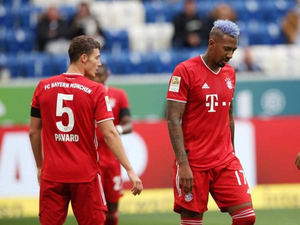 Reaksi pemain Bayern selepas tewas 1-4 kepada Hoffenheim.