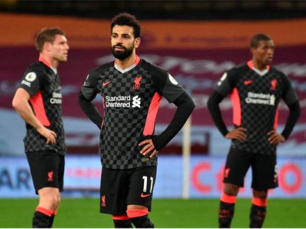 Reaksi pemain Liverpool selepas diaibkan Aston Villa 2-7 dalam aksi di Villa Park, awal pagi tadi.