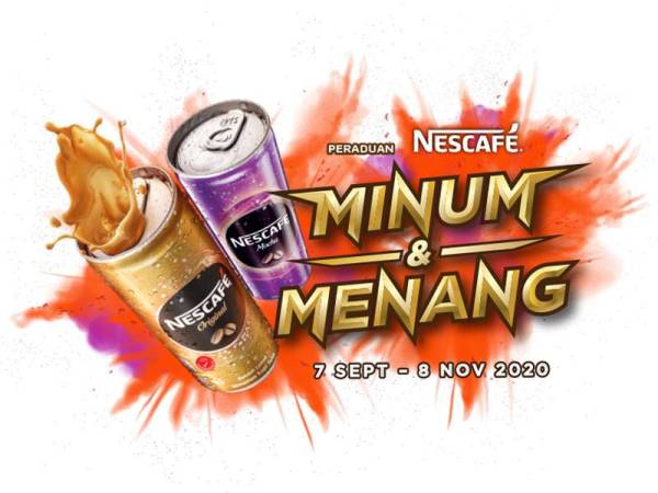 Peraduan NESCAFÉ® Minum & Menang berlangsung bermula pada 7 September sehingga 8 November 2020.