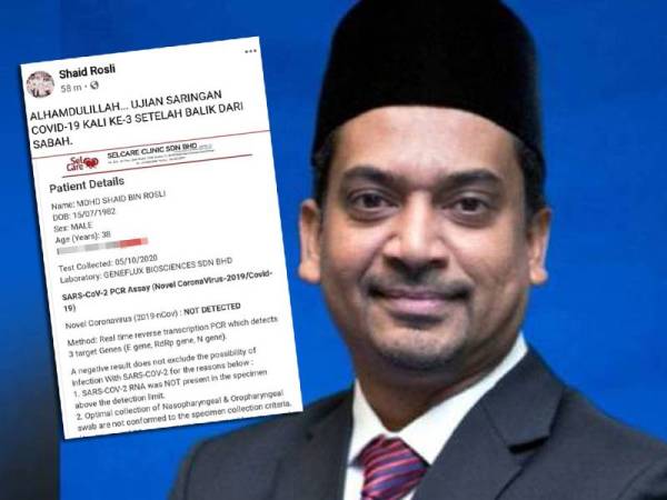 Mohd Shaid memuat naik status di Facebook beliau malam tadi.