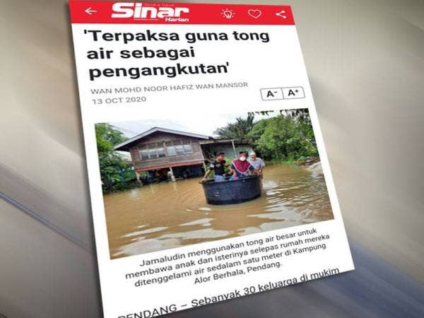 Laporan Sinar Harian semalam.