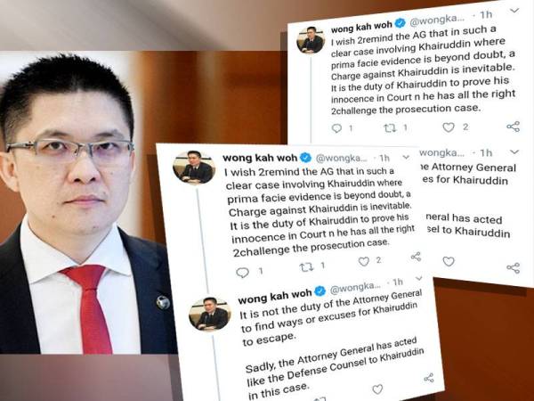 Ciapan yang dimuat naik Kah Woh di Twitternya hari ini.