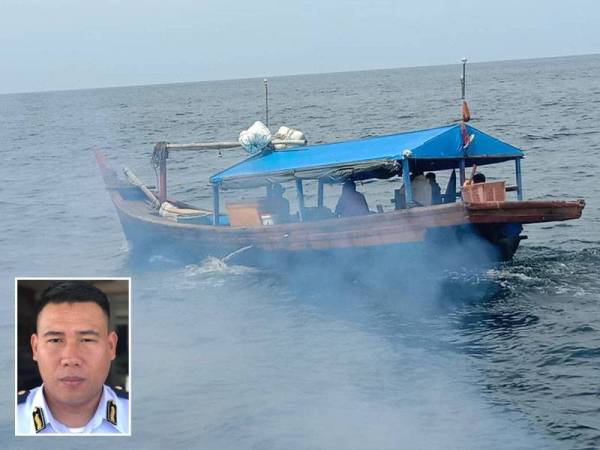 Bot nelayan Indonesia dikesan ceroboh perairan negara di usir. Gambar kecil: Shahrizan Raman - Foto APMM Perak