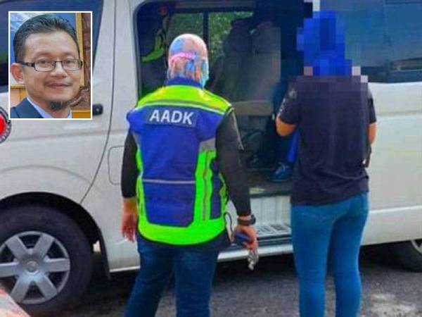 (Gambar hiasan) Anggota AADK akan menggunakan kenderaan jabatan setiap kali turun ke lokasi hasil aduan awam dan akan mengenakan baju vest yang tertera AADK. - Gambar kecil: Rosland Hussen