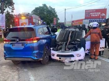 Maut Rempuh Pokok Berhampiran Litar Pasir Gudang