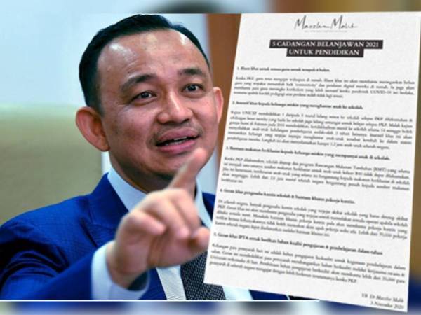 Kenyataan Maszlee yang mengemukakan lima cadangan untuk pendidikan negara dalam Belanjawan 2021 