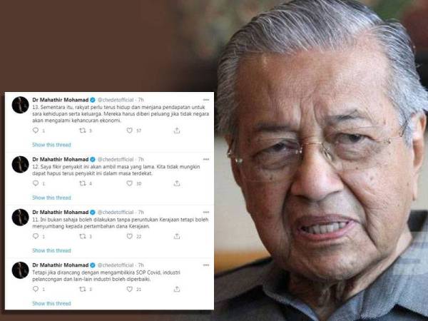 Dr Mahathir bimbang dengan kesan jangka panjang penularan wabak Covid-19 kepada industri pelancongan terutama di Langkawi.