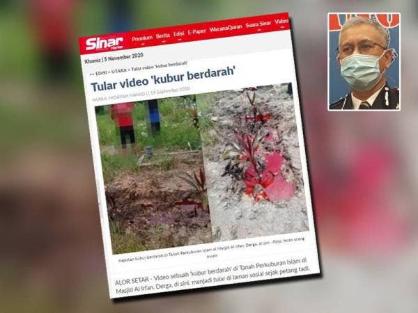 Laporan Sinar Harian pada 19 September lalu. Gambar kecil: Hasanuddin Hassan