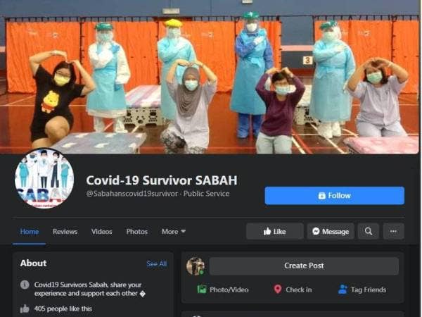 Bekas pesakit mengambil inisiatif mewujudkan kumpulan pengikut laman Facebook dikenali sebagai Covid-19 Survivor Sabah sebagai saluran perkongsian pengalaman pesakit Covid-19 yang telah sembuh. 