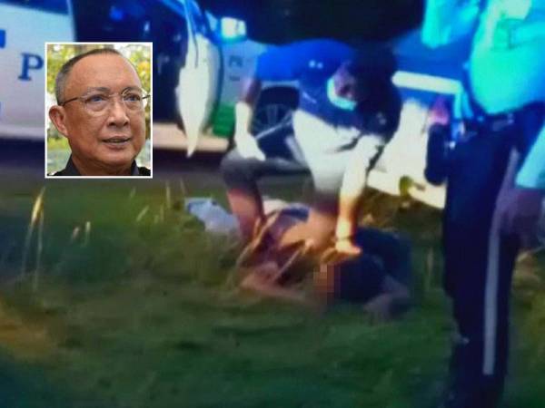 Suspek berjaya ditahan di sebuah kawasan di Kampung Sungai Siput Hulu di sini kira-kira dua kilometer dari lokasi kejadian semalam. - Foto pembaca, gambar kecil: Omar Bakhtiar Yaacob