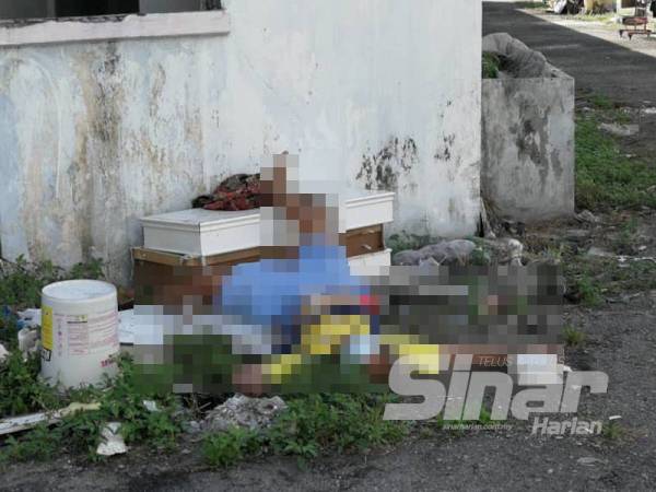 Keadaan mangsa ketika ditemui mati.