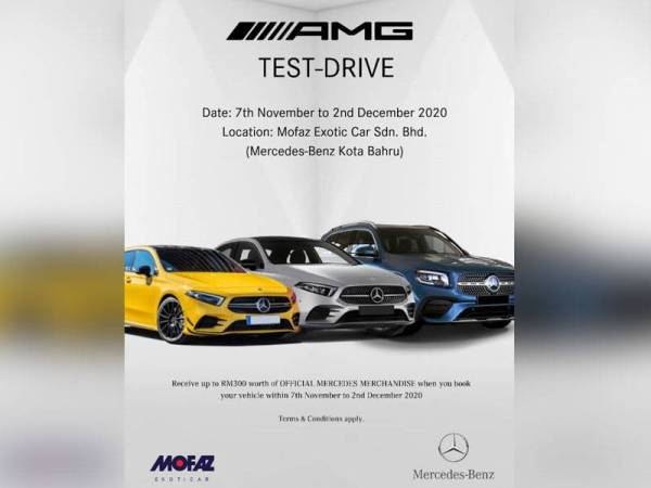 Pelanggan boleh memandu uji rangkaian ini di Kota Bharu sehingga 2 Disember depan.