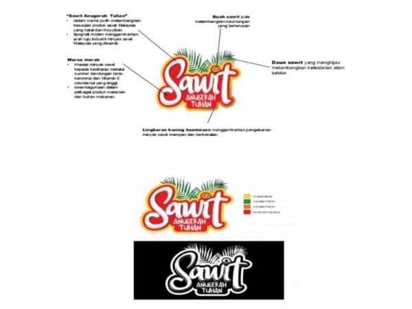 Logo rasmi kempen ‘Sawit Anugerah Tuhan’ yang dilancarkan di Parlimen, Kuala Lumpur hari ini.