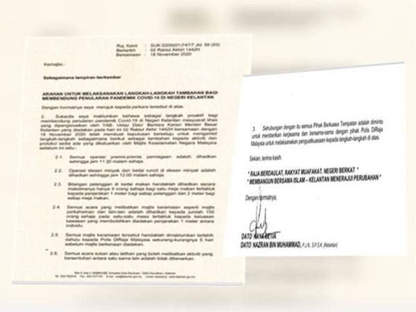 Surat arahan mengenai SOP tersebut mula tular di media sosial bermula semalam 