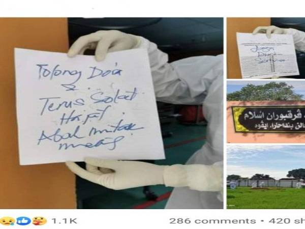 Hantaran Fika Maira yang mendapat reaksi lebih 1,000 orang dan turut dikongsi lebih 430 orang.