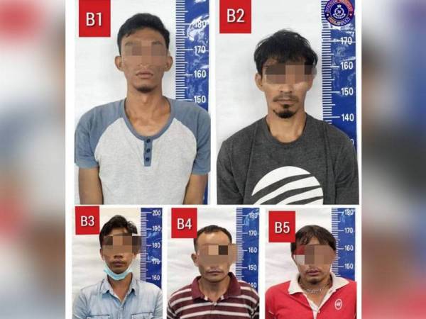 Geng Mat Top yang ditahan.- Foto Facebook IPD JBS