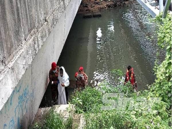 Gadis 15 tahun bertindak nekad terjun dari jambatan paip ke Sungai Sembulan, Kota Kinabalu.