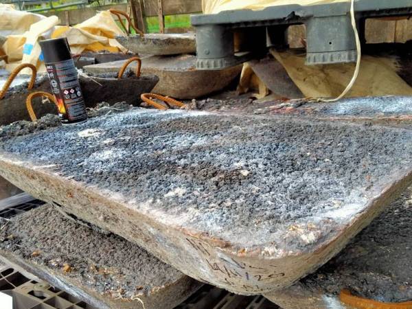 Bongkah tembaga yang dilarikan suspek, ditemui semula.