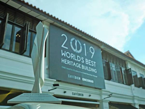 Caffe Diem memenangi anugerah FIABCI World Prix D’Excellence Award untuk kategori Bangunan Warisan Terbaik Dunia 2019 yang diadakan di Moscow.