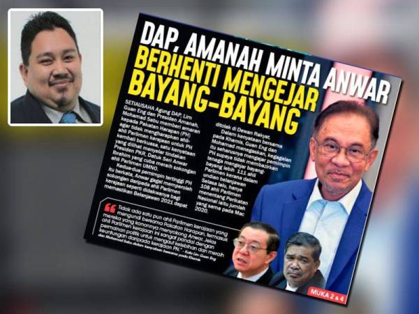 Muka depan Sinar Harian pada Khamis. Gambar kecil: Syed Badli