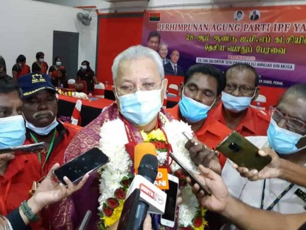 Annuar ketika ditemui pemberita selepas merasmikan Perhimpunan Agung Parti IPF di Slim River pada Ahad.