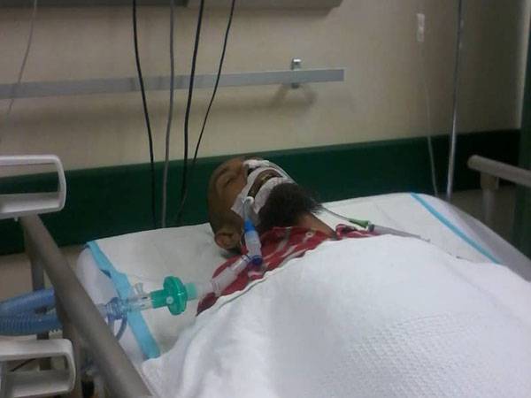 Keadaan suami Rohaizan,Razali yang kini mendapat rawatan di HTAA sejak 12 Disember lalu.