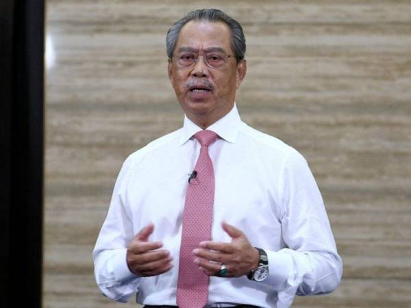 Muhyiddin ketika menyampaikan ucapan sempena Hari Natal, hari ini. - Foto Bernama