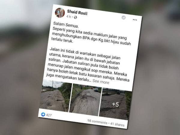 Mohd Shaid memuat naik status berhubung perkara itu di Facebooknya pada Jumaat.