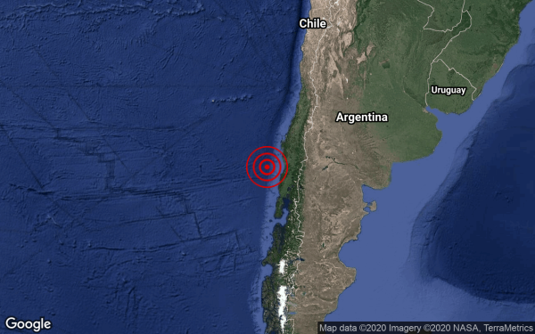 Gempa bumi kuat berukuran 6.4 pada skala Richter berlaku di luar pantai Central Chile.