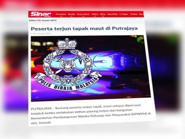 Laporan Sinar Harian pada Jumaat.