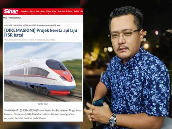 Pemuda UMNO Johor mendesak kerajaan memberi penjelasan terperinci mengenai pembatalan projek HSR.