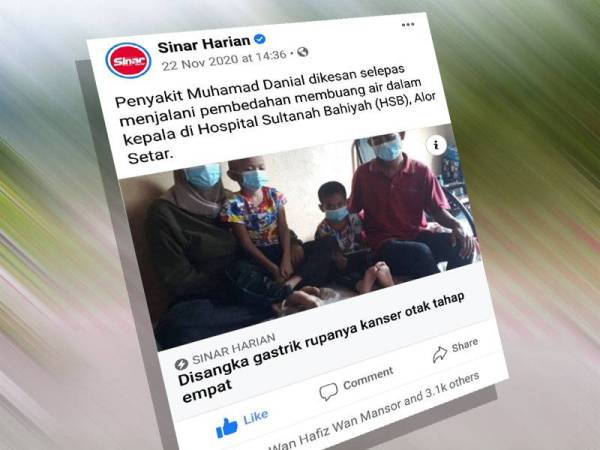 Laporan Sinar Harian pada 22 November 2020.