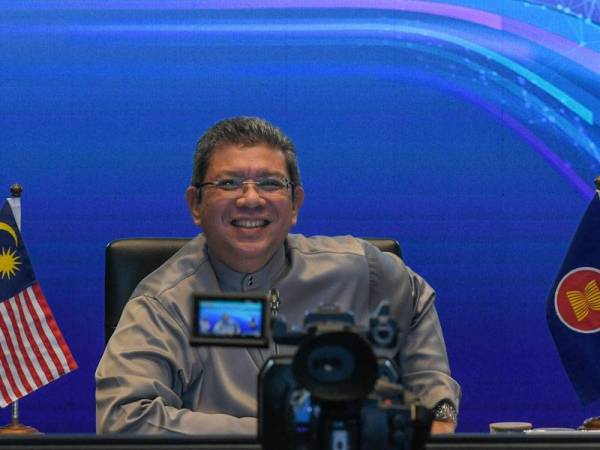 Reaksi Saifuddin ketika ADM2025 sempena ADGMIN1 hari ini. Foto Bernama