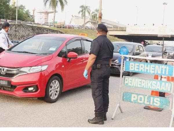 Keadaan lalu lintas di daerah Petaling Jaya selepas pelaksanaan PKP 2.0 bermula 13 Januari lalu. - Foto Facebook Polis Petaling Jaya
