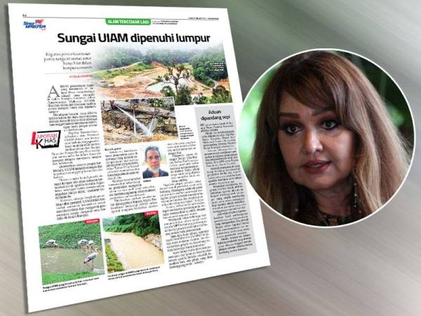 Laporan Sinar Harian pada Isnin.Gambar kecil: Shariffa Sabrina Syed Akil