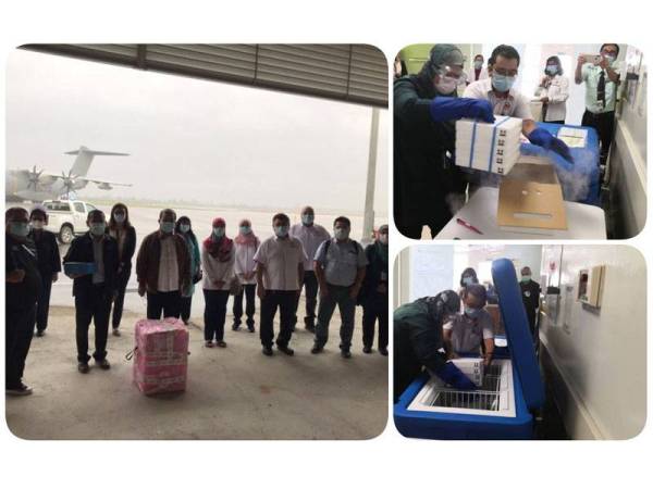 Latihan penghantaran vaksin Pfizer-BioNTech Covid-19 ke Klinik Kesihatan Belaga, kira-kira 178km atau kira-kira empat jam perjalanan.