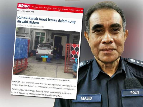 Abdul Majid Gambar kecil: Laporan Sinar Harian berhubung kejadian kanak-kanak maut dalam tong disyaki didera sebelum ini.