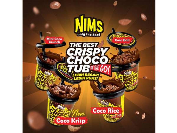 Produk Crispy Choco Tub mempunyai empat jenis.