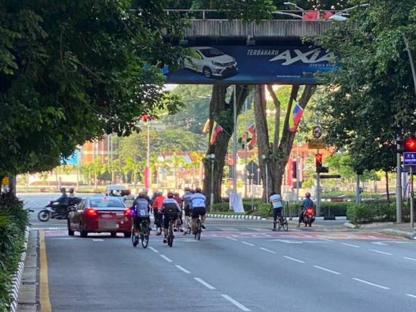 Polis mendapati masih terdapat penunggang basikal yang ingkar SOP ketika melakukan aktiviti itu ketika PKP.