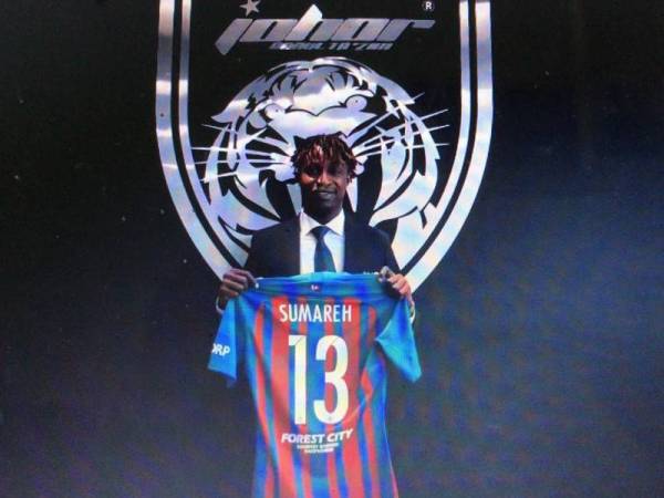 Sumareh diperkenalkan secara rasmi sebagai pemain baharu JDT. - Foto FB Johor Southern Tigers